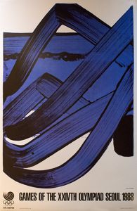 1988 Seoul Summer Olympic Poster / Pierre Soulages