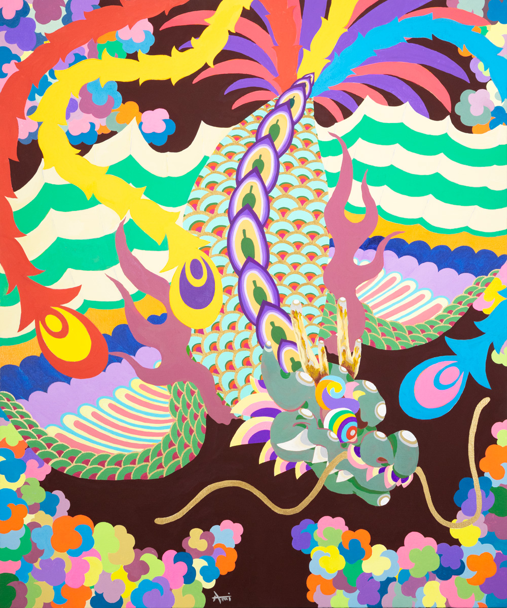 【30】「飛龍（ヒリュウ）」¥880,000　2023年/ユニーク/サイン入/額装/F20: H727 x W606 (mm)