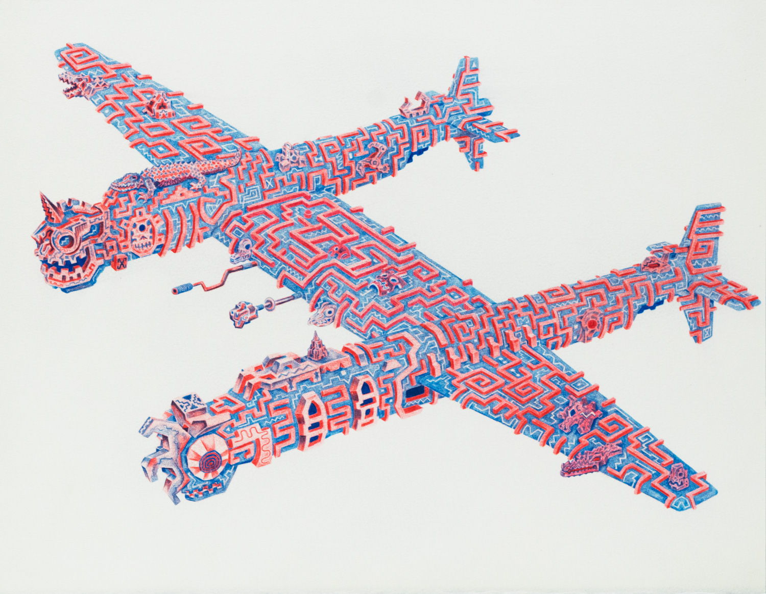 【05】「Ek Balam Reconnaissance」¥440,000　2013/ユニーク/サイン入/Sheet: H335 x W430 (mm)