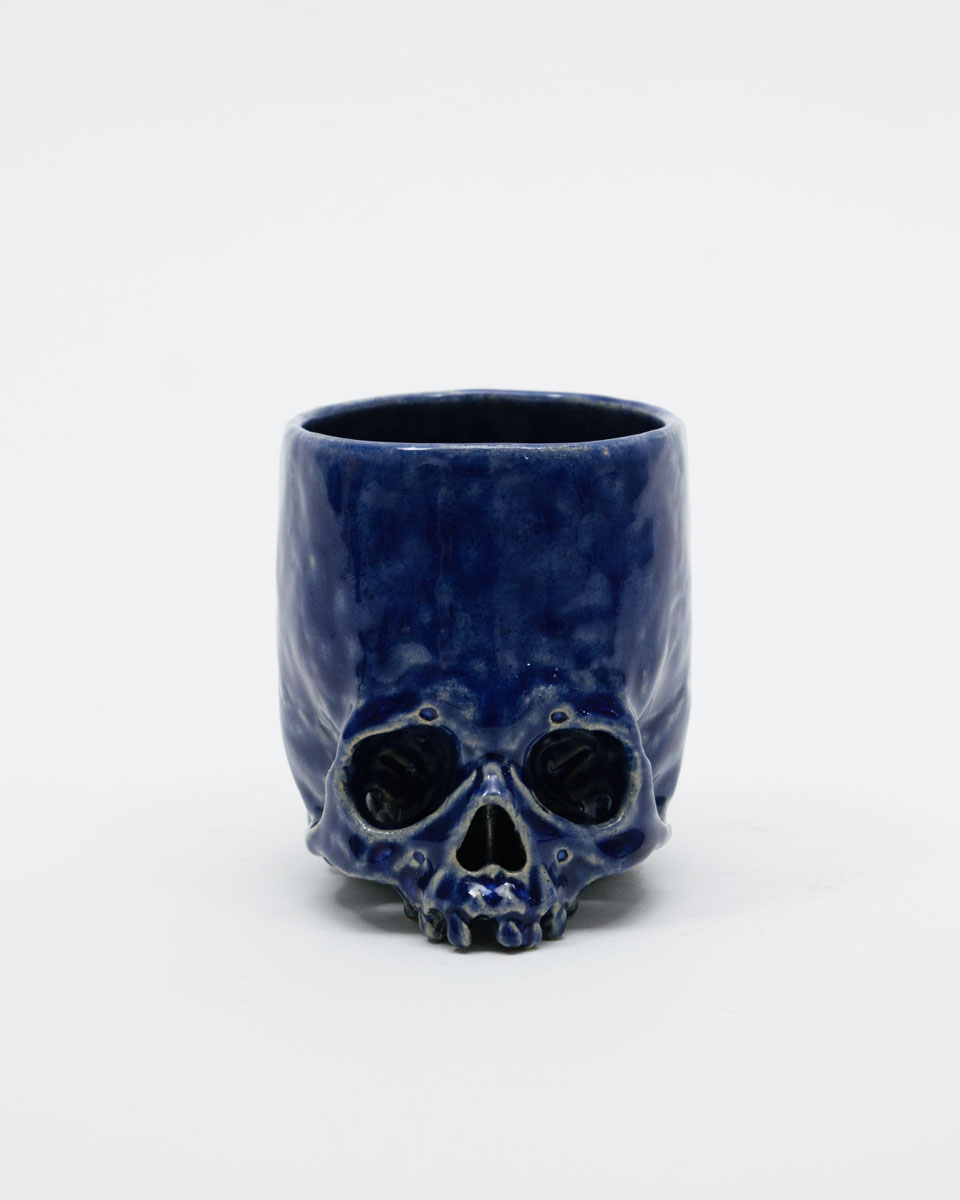【72】「湯呑 INDIGO」¥44,000　2023年/ユニーク/サイン入/桐箱/H90 × W80 × D105 (mm)