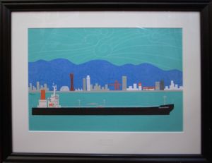 柳原良平　切り絵「ROKKOSAN」 / 柳原良平