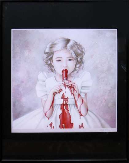トレヴァー・ブラウン肉筆彩色画額 【サイン入/Signed】 / Trevor 