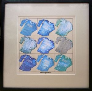 萩原朔美コラージュ額「ユニフォーム」 【サイン入/Signed】 / 萩原朔美 Sakumi Hagiwara