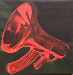 Beejoirシルクスクリーンキャンパス額「Megaphone」-Red,Black-／Beejoir　ビジョア（／)のサムネール