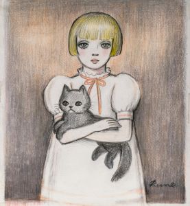 猫を抱いた少女 / 内藤ルネ