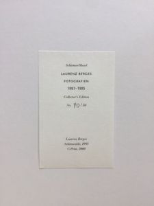 「FOTOGRAFIEN 1991-1995 / Laurenz Berges　」画像1