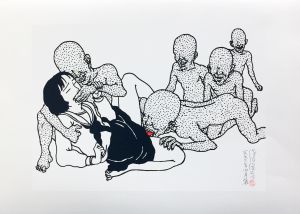 佐伯俊男　シルクスクリーン　(A)／佐伯俊男（Toshio saeki Screenprint (A)／Toshio Saeki)のサムネール