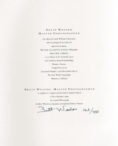 「Master Photographer / Brett Weston」画像2