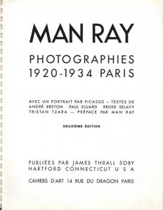 「MAN RAY Photographies 1920-1934 / Man Ray」画像1