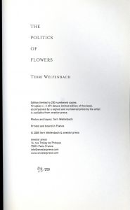 「The Politics of Flowers / Photo, Layout: Terri Weifenbach」画像1