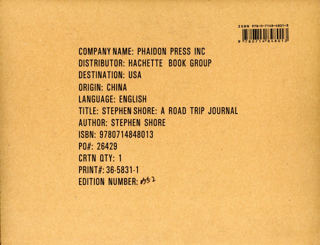 サイン入 / Signed】A Road Trip Journal / Stephen Shore | 小宮山