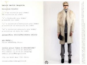 「Maison Martin Margiela Women’s Collection Lookbook F/W 2011-12 / Photo: Julien Oppenheim」画像1