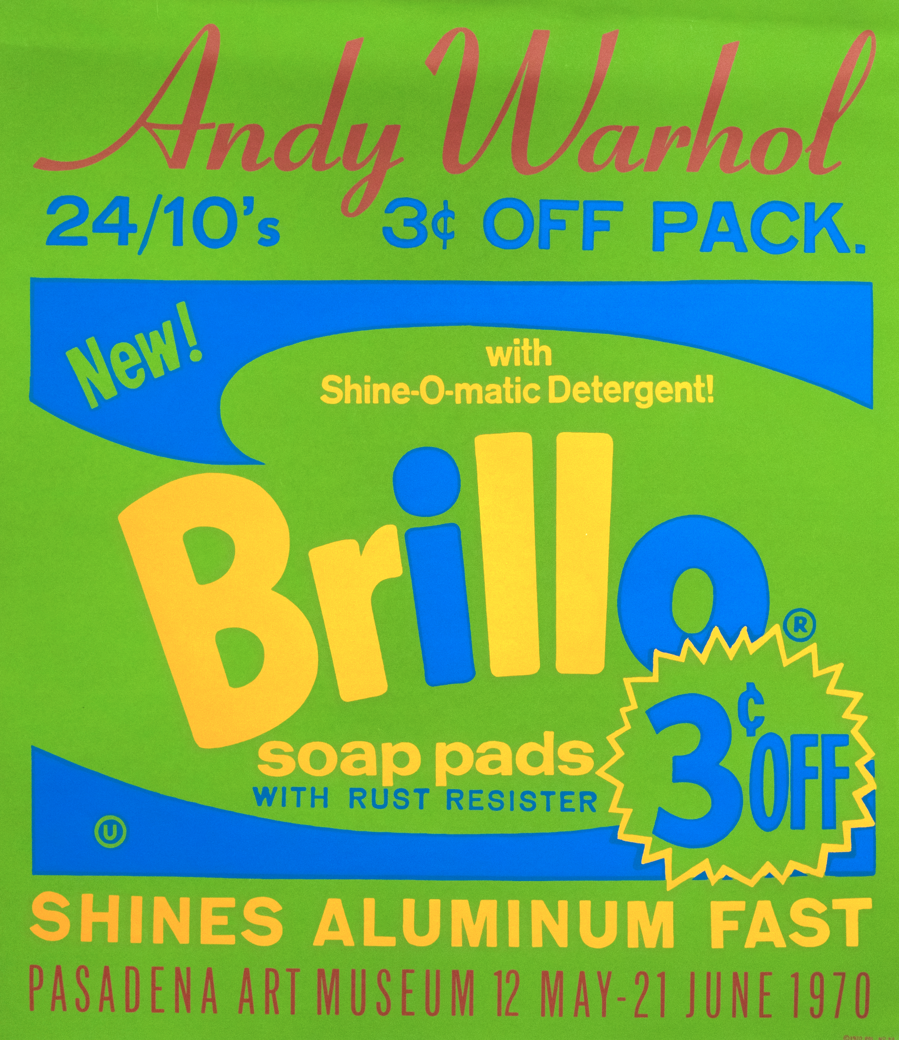 Andy Warhol Brillo 1970 Pasadena Art Museum Poster / Andy Warhol