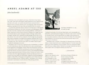 「ANSEL ADAMS AT 100 / Photo: Ansel Adams　Commentary: John Szarkowski」画像3