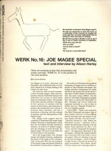 WERK No.16【JOE MAGEE SPECIAL text and interview by Alison Harley】 / Edit, Design:Theseus Chan　Art director: Marina Lim 