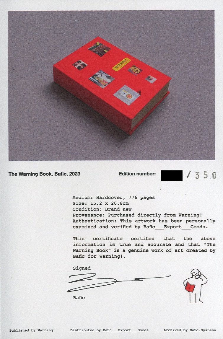 THE WARNING BOOK / 著：BAFIC | 小宮山書店 KOMIYAMA TOKYO