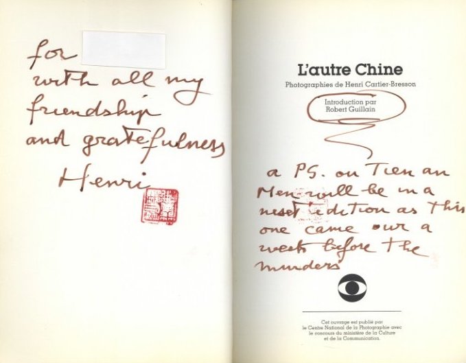 1954年 アンリ・カルティエ・ブレッソン 中国 ジャン・ポール