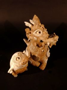 「龍神と戯れるシャーマンペンギン / 田崎太郎」画像2